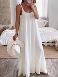 Loose Others Vintage Plain Dress With No