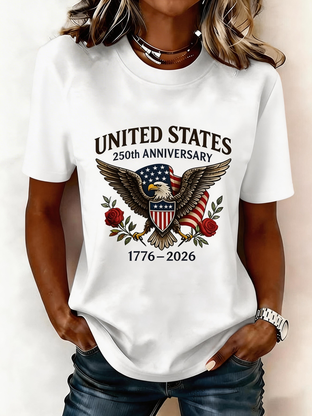 Crew Neck American Casual Regular Fit T-Shirt