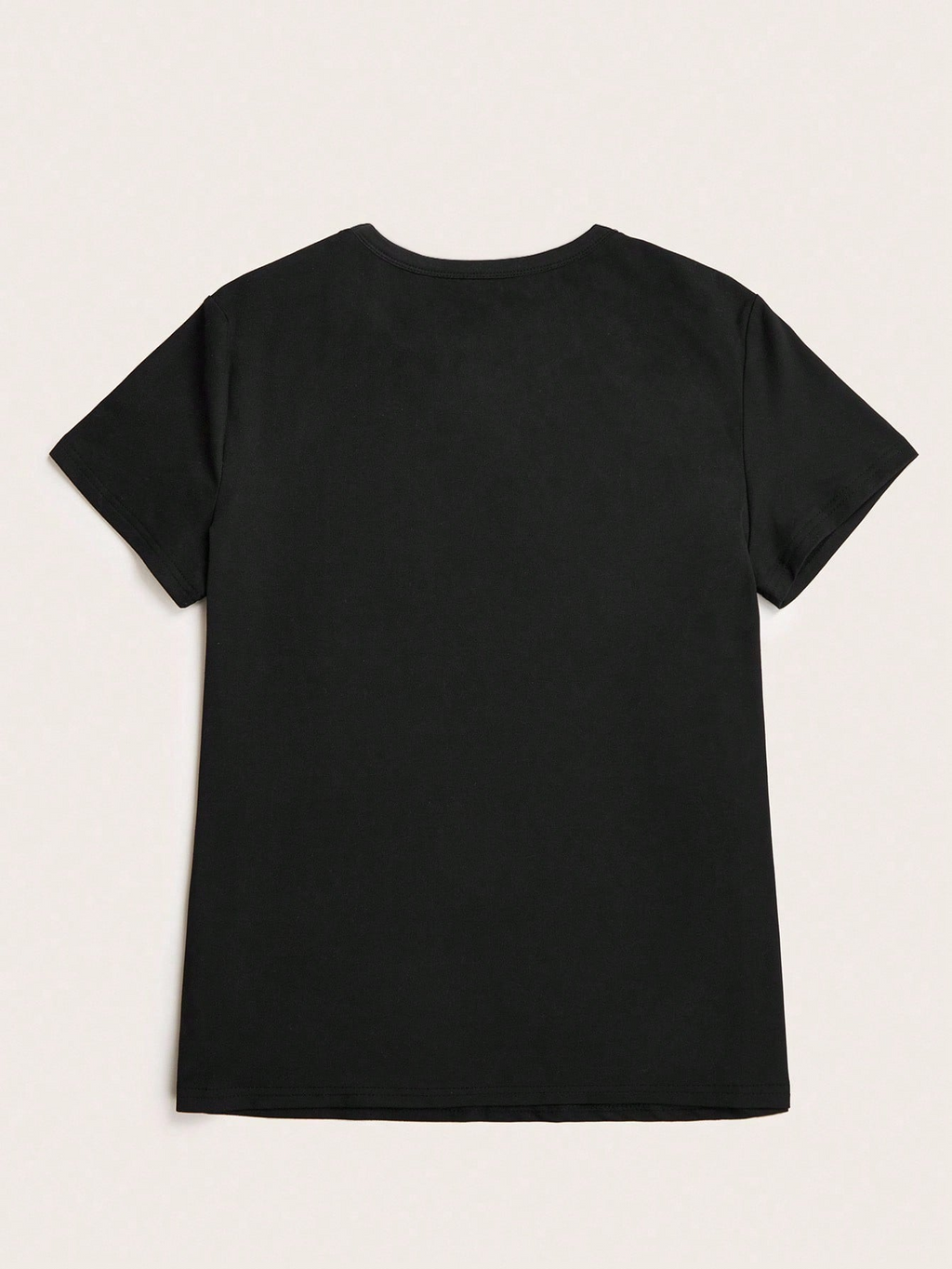 Simple Casual V-Neck Printed Long-Sleeved T-Shirt