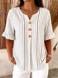 Others Striped Loose Vintage Shirt