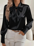 Others Plain Loose Elegant Shirt