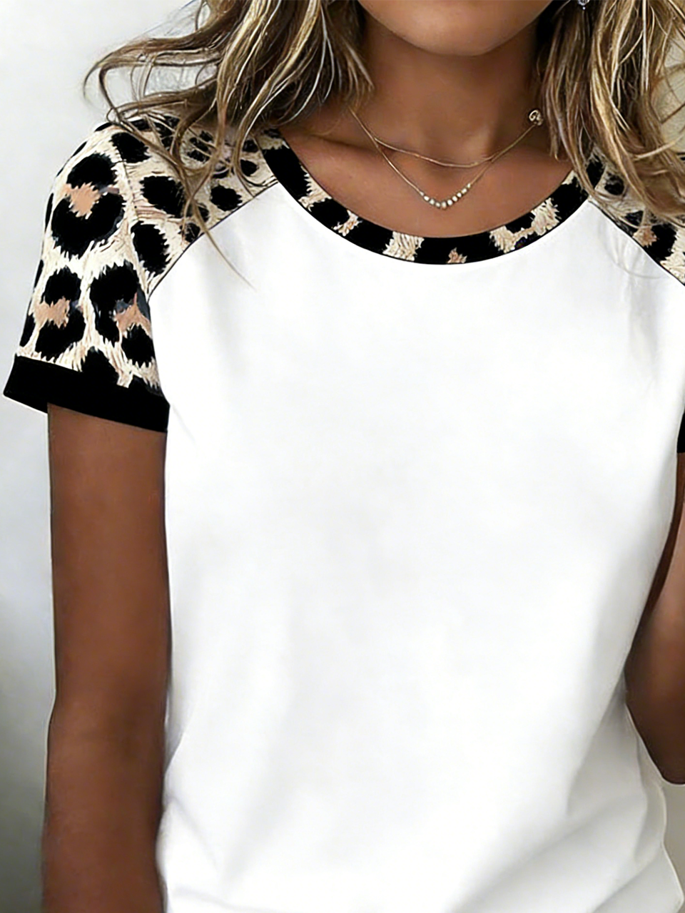 Leopard Casual Crew Neck T-Shirt