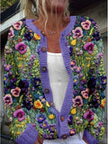 Casual Floral Cardigan