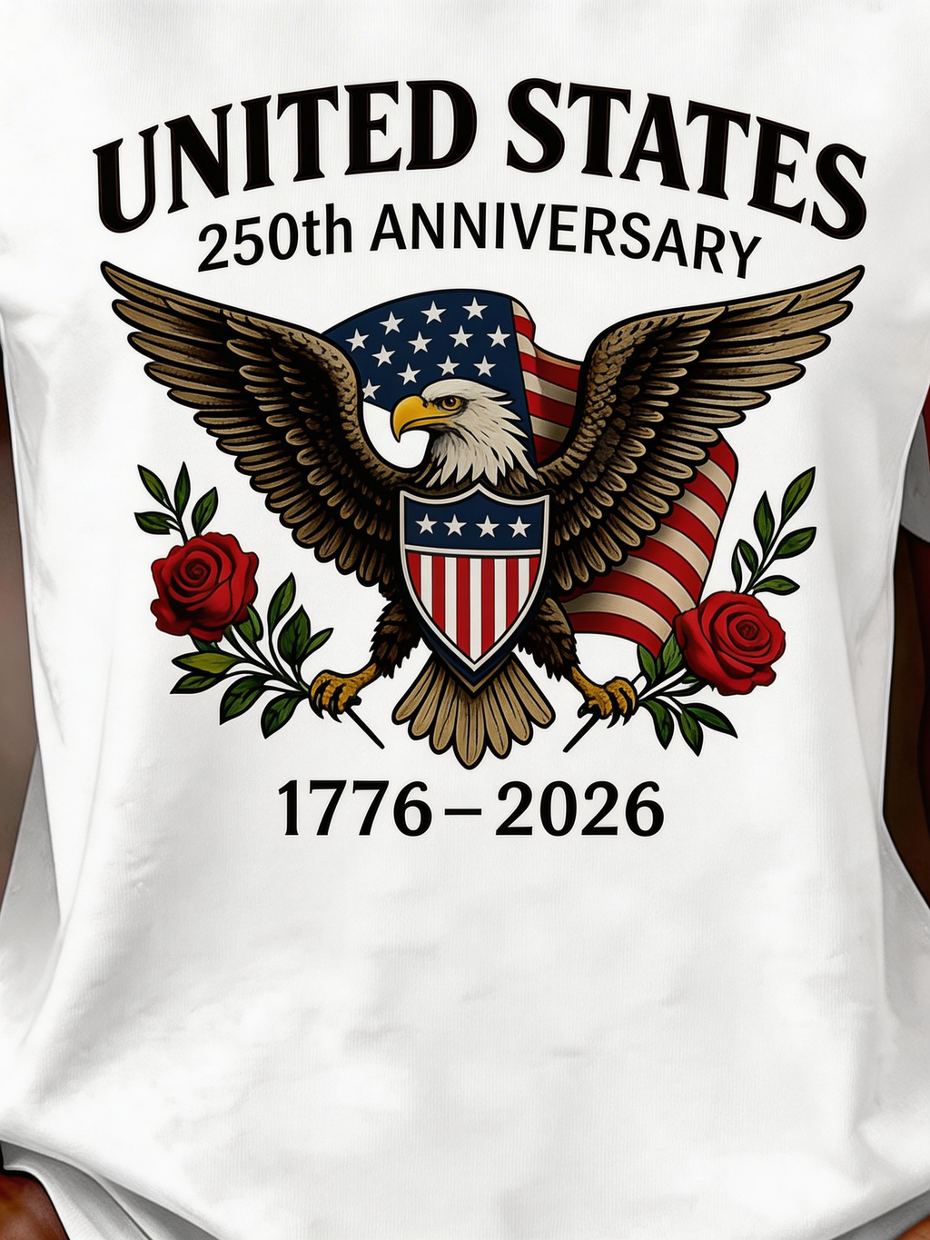 Cotton Casual Eagle Old Glory T-Shirt