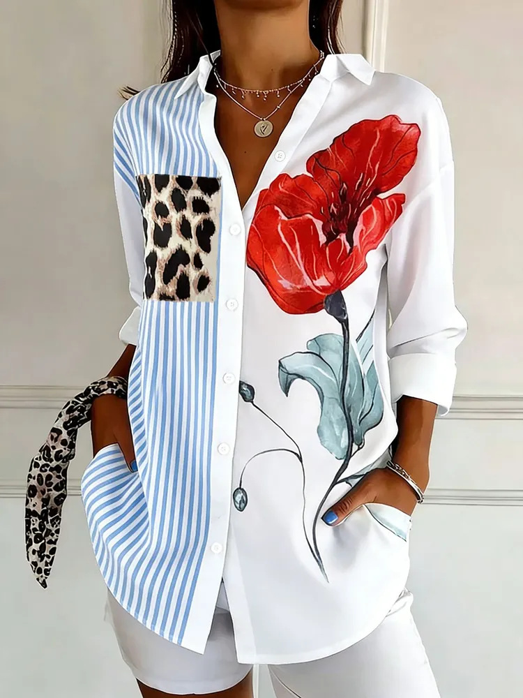 Shawl Collar Casual Shirt