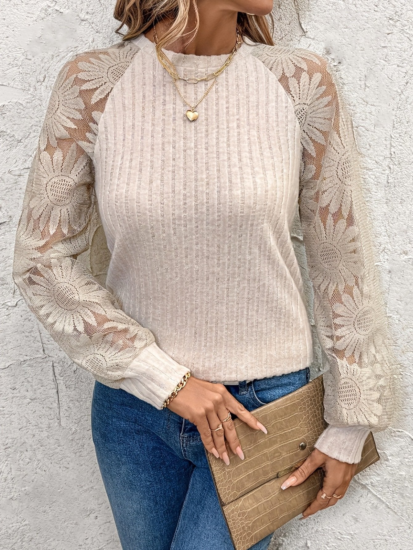 Crew Neck Loose Elegant T-Shirt