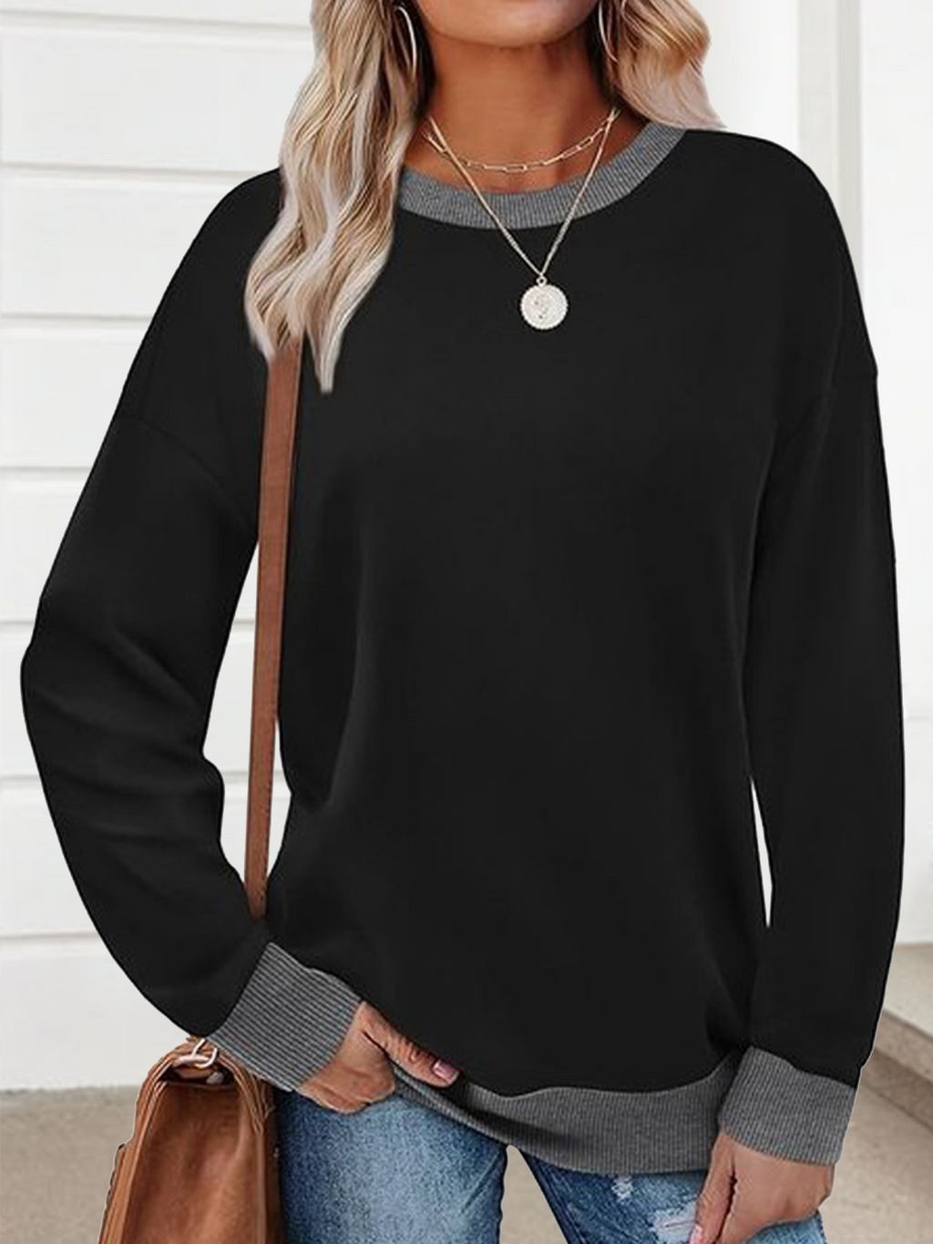 Regular Fit Casual Plain Crew Neck Hoodie