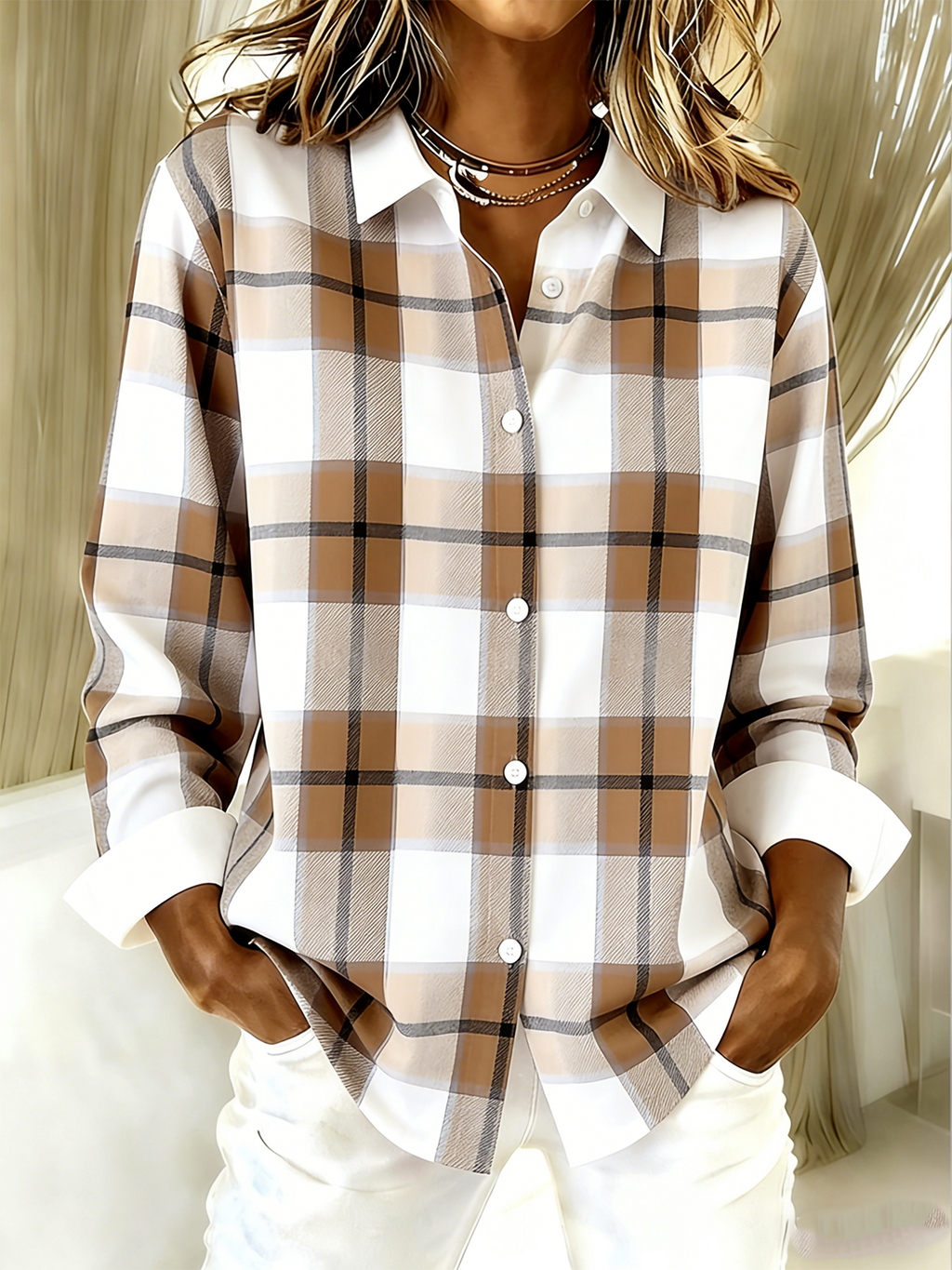 Shirt Collar Loose Vintage Shirt