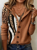 Wool/Knitting Simple Hoodie Cardigan