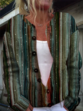 Printing Abstract Vintage Regular Fit Cardigan