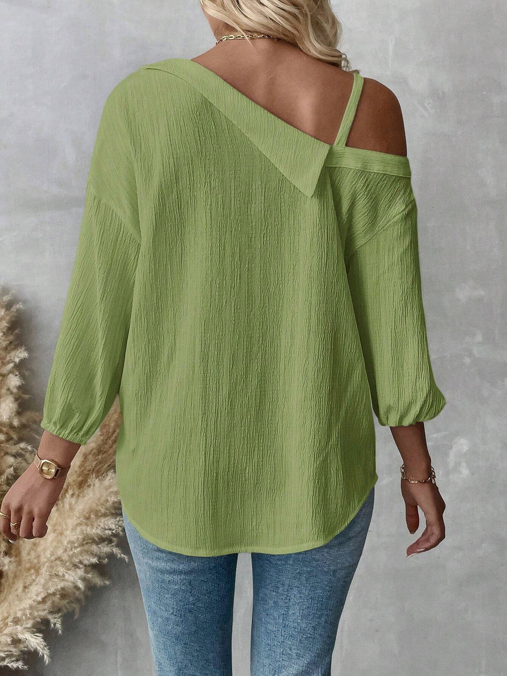 Vintage Plain Loose Linen Blend Shirt