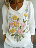 Shawl Collar Elegant Loose Shirt