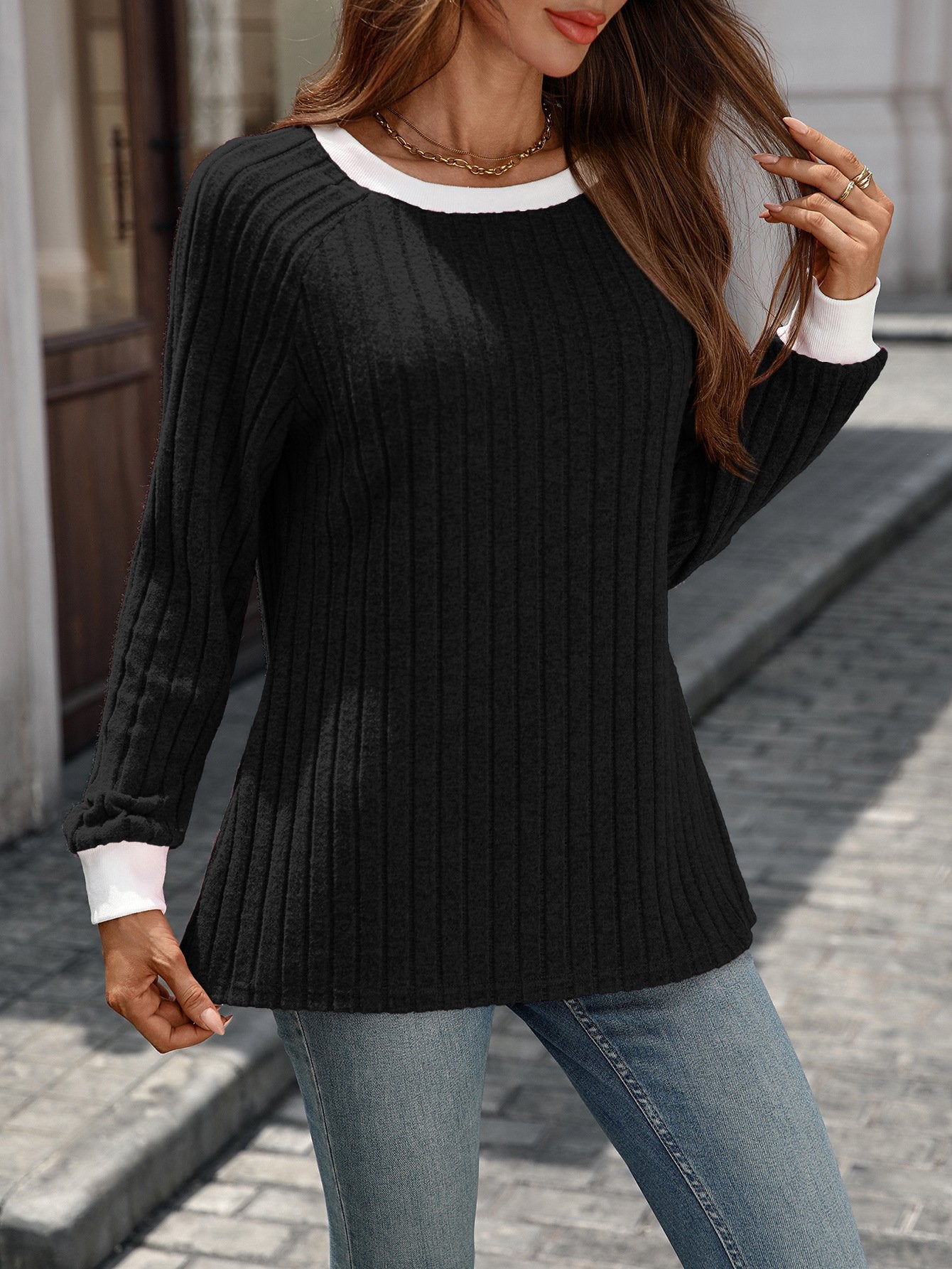Casual Cotton Regular Fit Color Block T-Shirt
