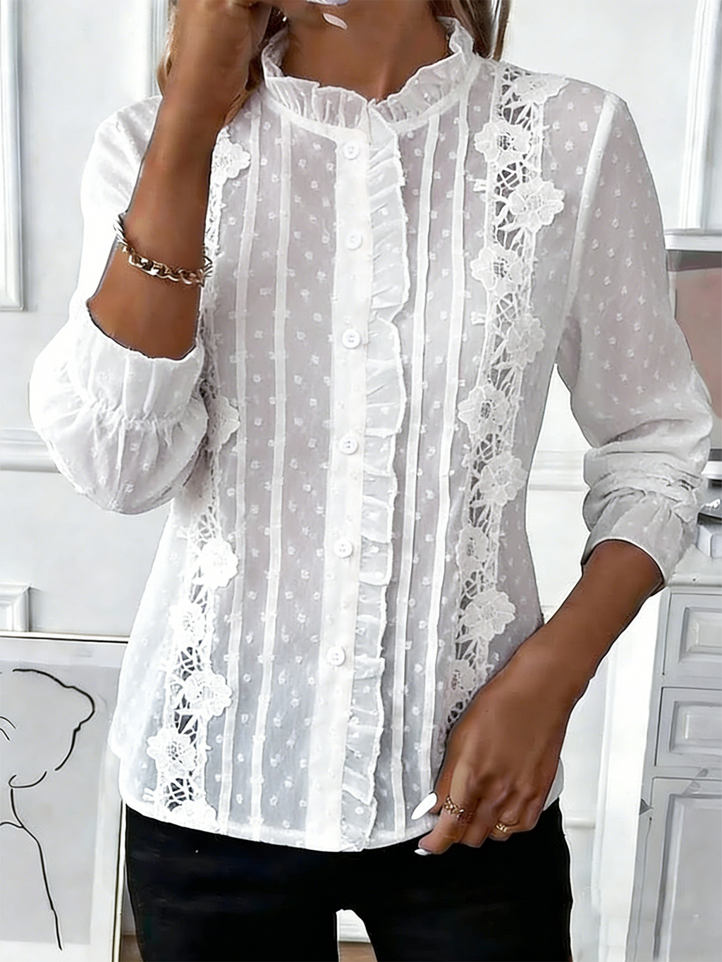 Plain Elegant Loose Shirt