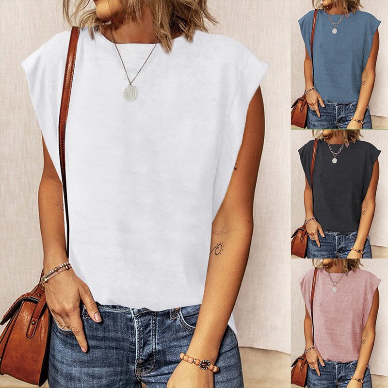 Plain Crew Neck Loose Casual T-Shirt