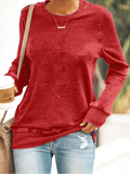 Women's Casual Long Sleeve Crew Neck Sweatshirt