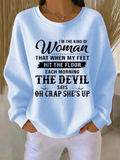 Loose Crew Neck Letter Pattern Simple T-Shirt