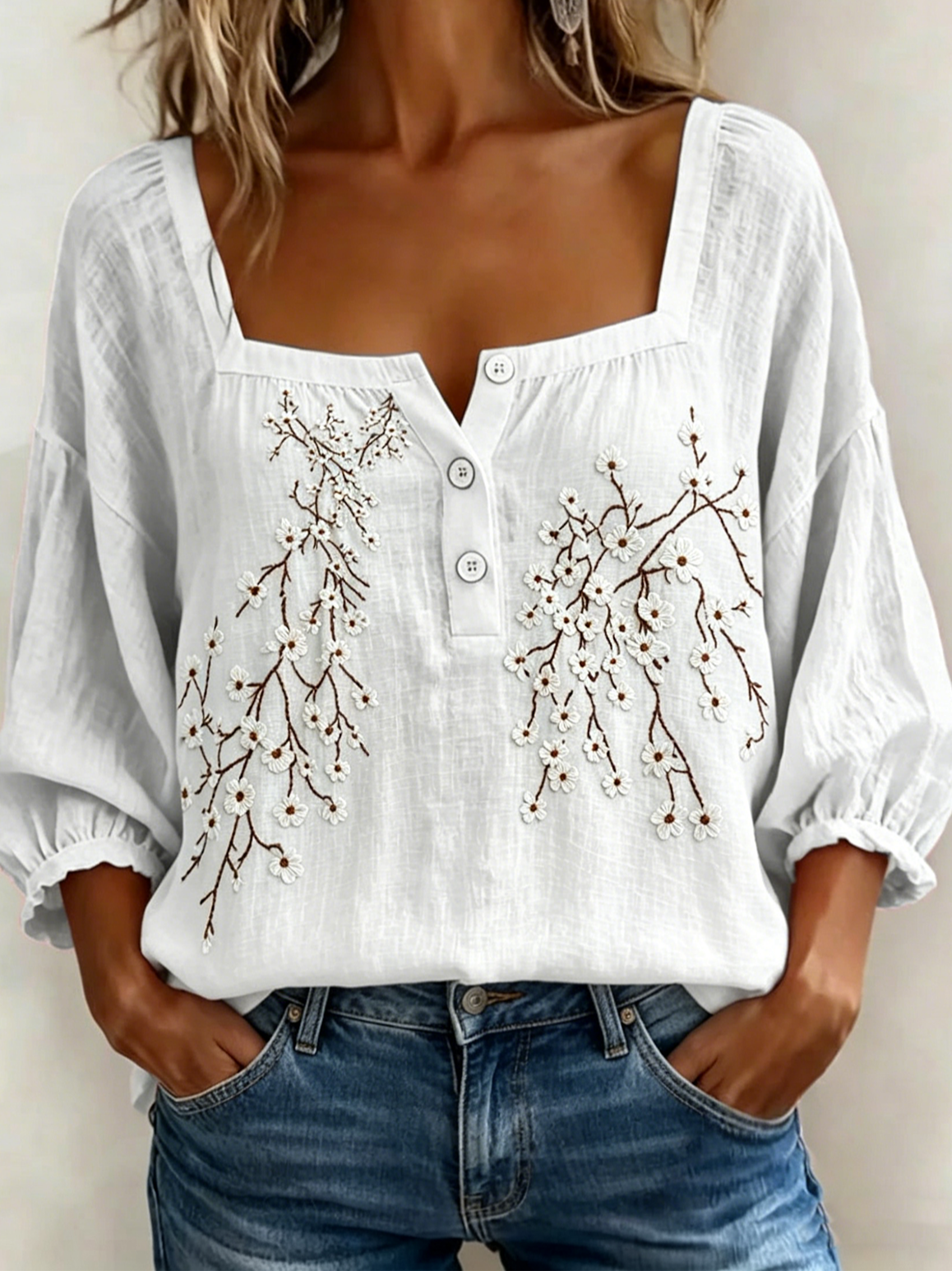 Elegant Loose Others Floral Shirt