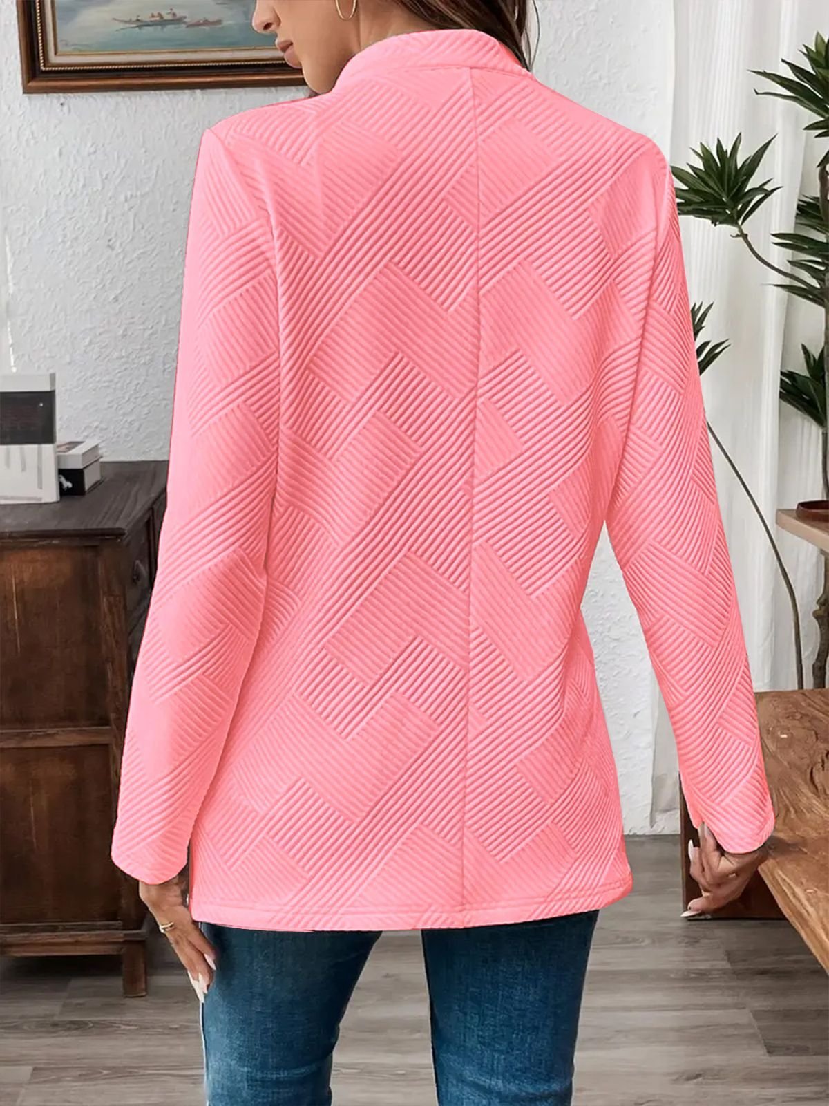 Simple Regular Fit Plain Blazer