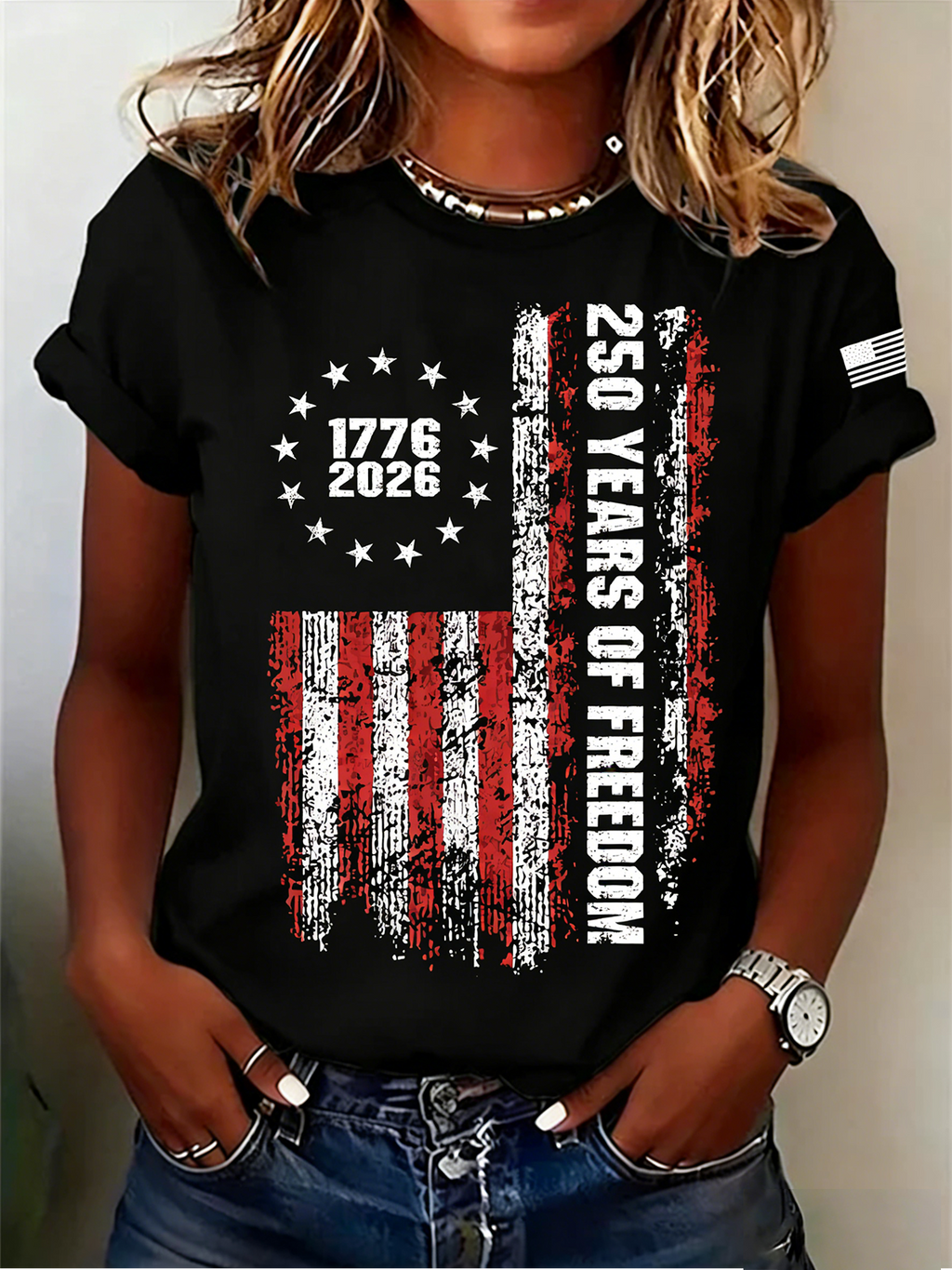 250th anniversary Casual Crew Neck T-Shirt