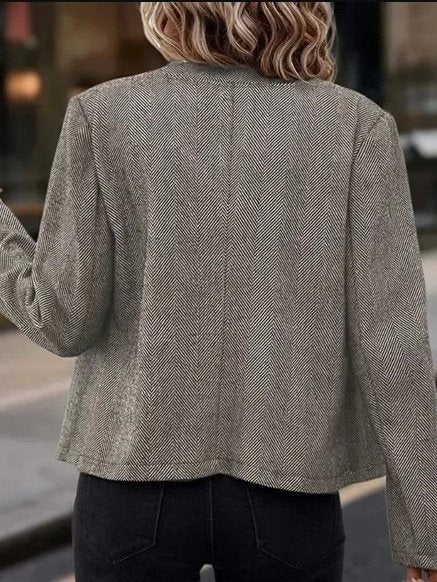 Lapel Collar Regular Fit Lady Romance Jacket
