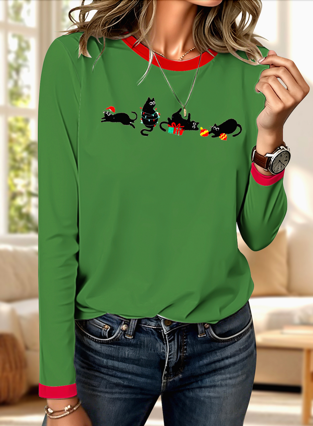 Regular Fit Vintage Crew Neck Cotton T-Shirt