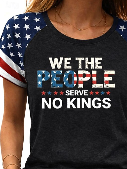 Women's 'we the people serve no kings' short-sleeved T-shirt