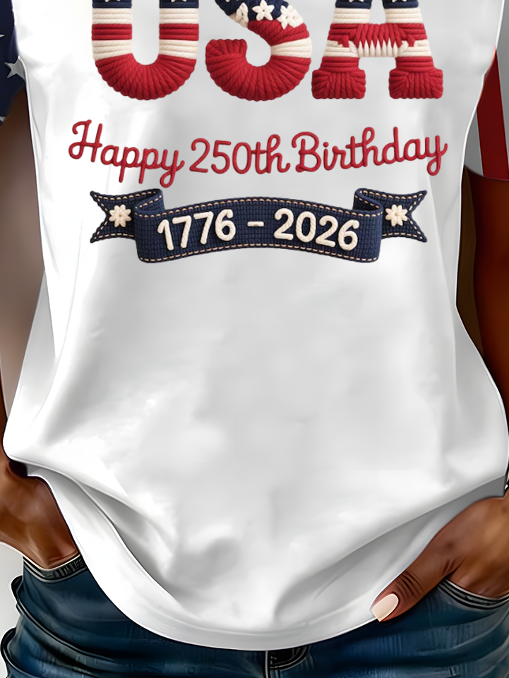 250th anniversary Casual Crew Neck T-Shirt