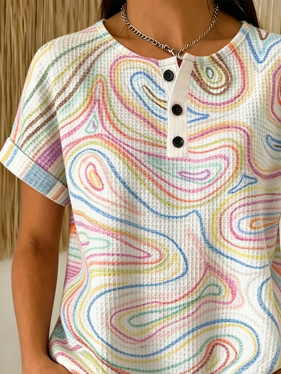 Loose Others Vintage Striped T-Shirt