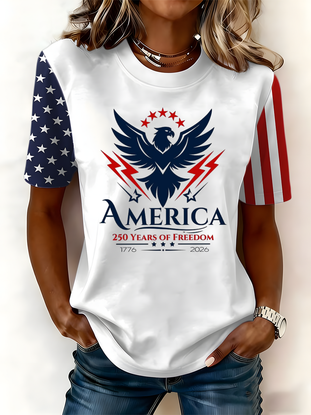 250th anniversary Casual Crew Neck T-Shirt