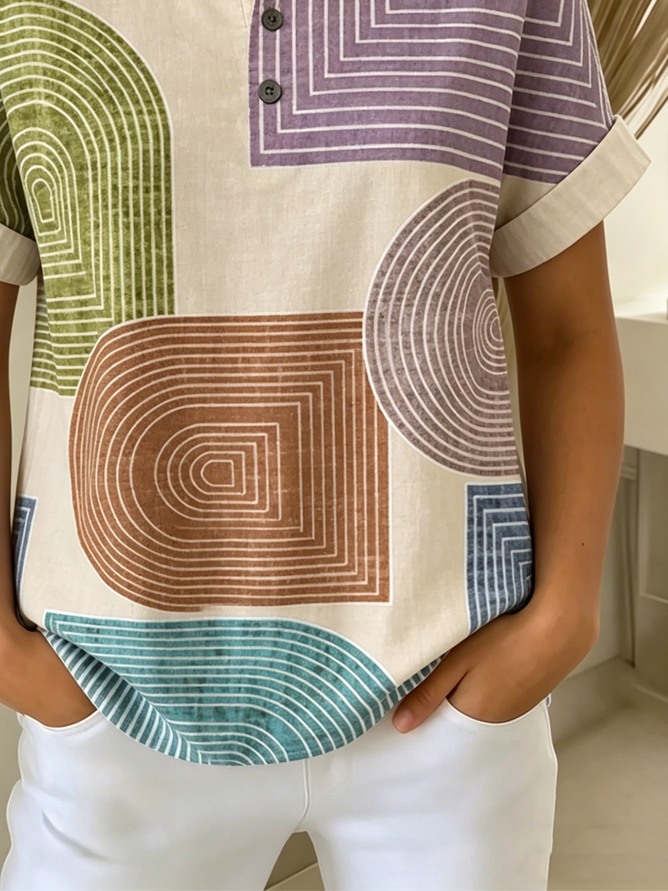 Loose Others Striped Vintage T-Shirt