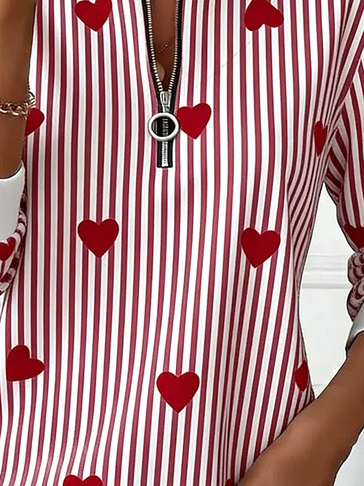 Crew Neck Simple Loose Valentine's Day Sweatshirt