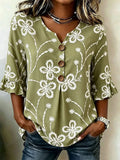 Casual V Neck Blouse