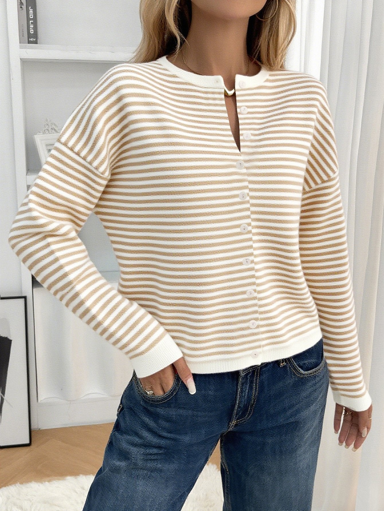 Striped Casual Cardigan