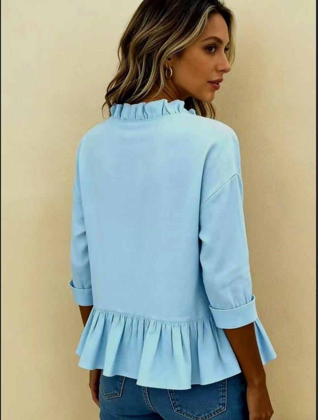 Others Casual Linen Blend Plain Shirt