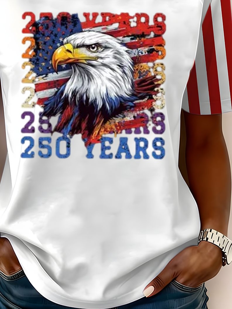 250th anniversary Casual Crew Neck T-Shirt