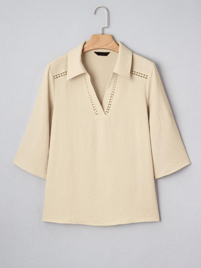 V Neck Simple Blouse