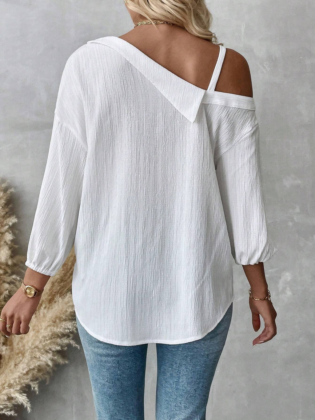 Vintage Plain Loose Linen Blend Shirt