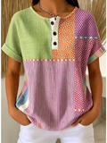 Vintage Geometric Loose Others T-Shirt