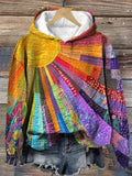 Women's Spring Floral Casual Print Crew Neck Long Sleeve Hoodie