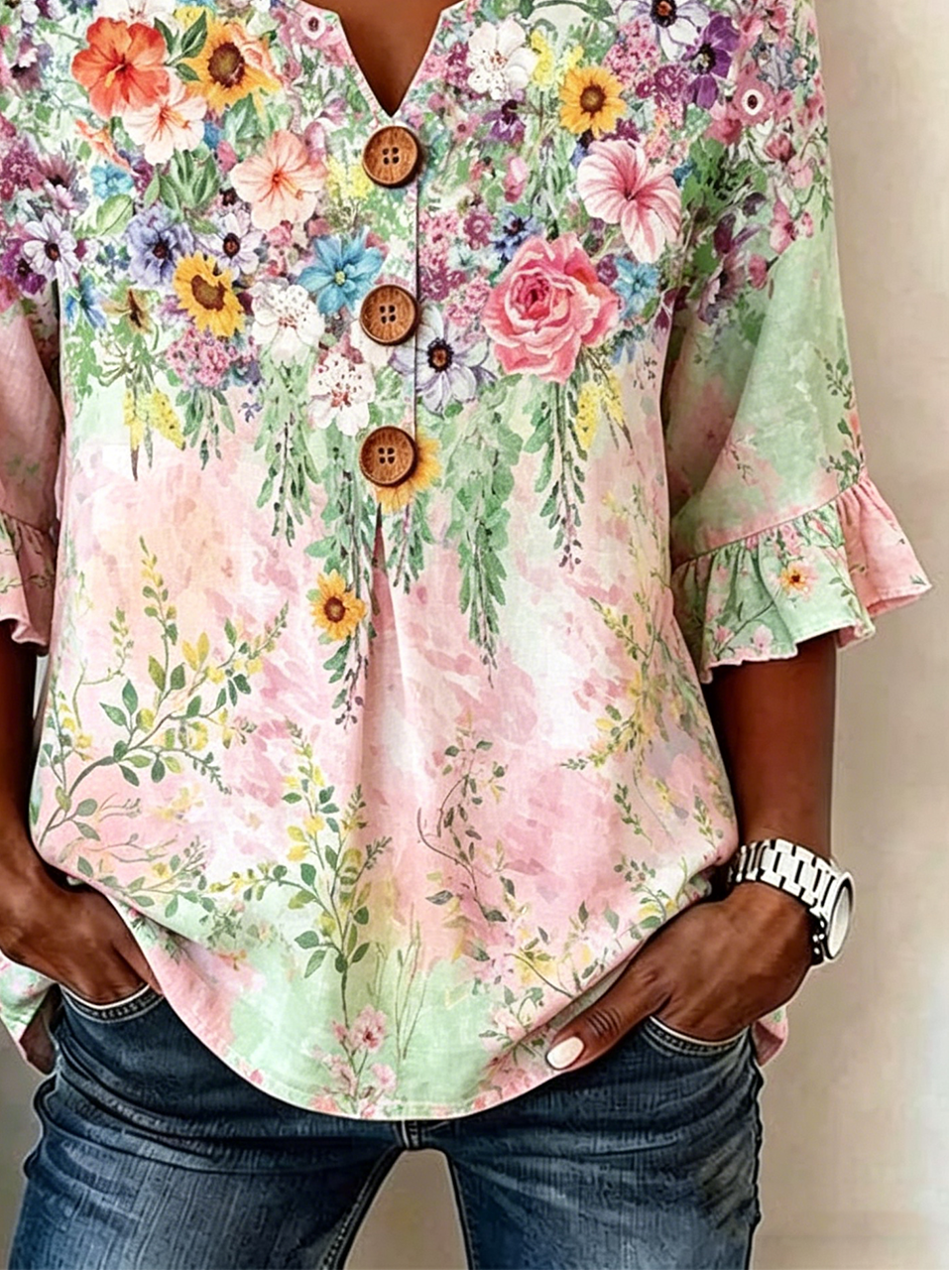 Loose Vintage Others Floral Shirt