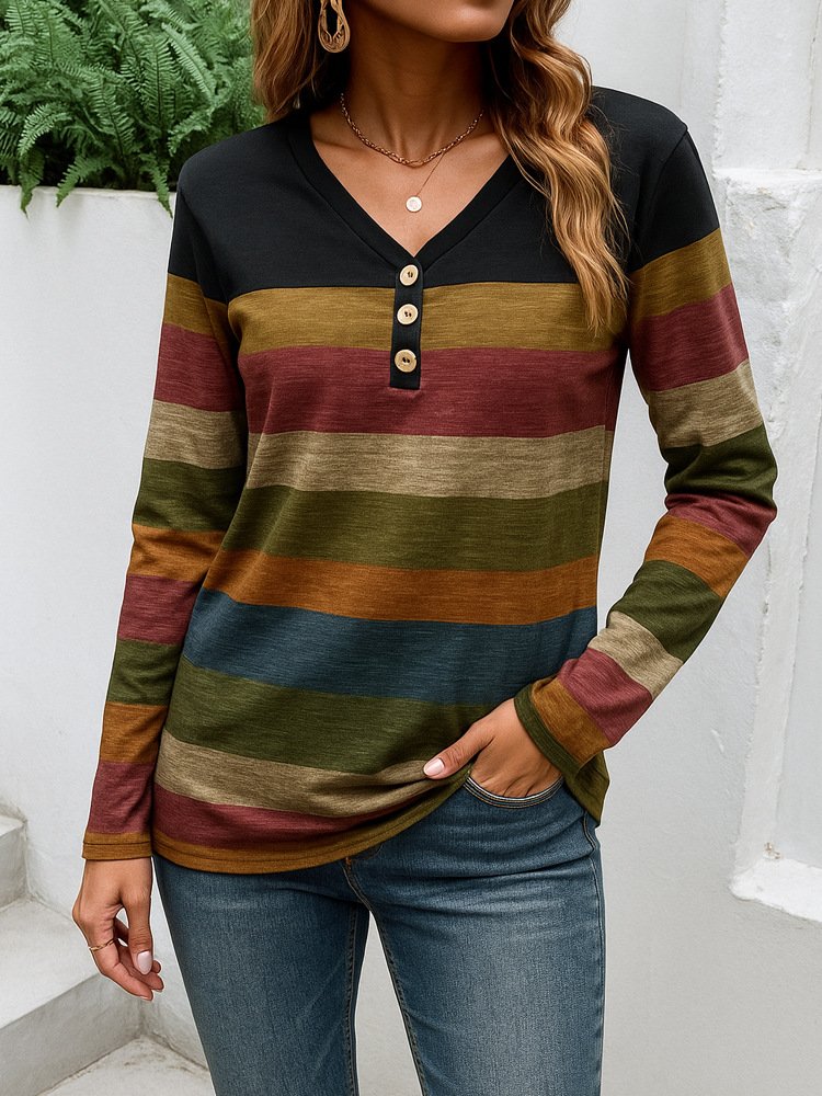 Regular Fit Casual Cotton Geometric T-Shirt
