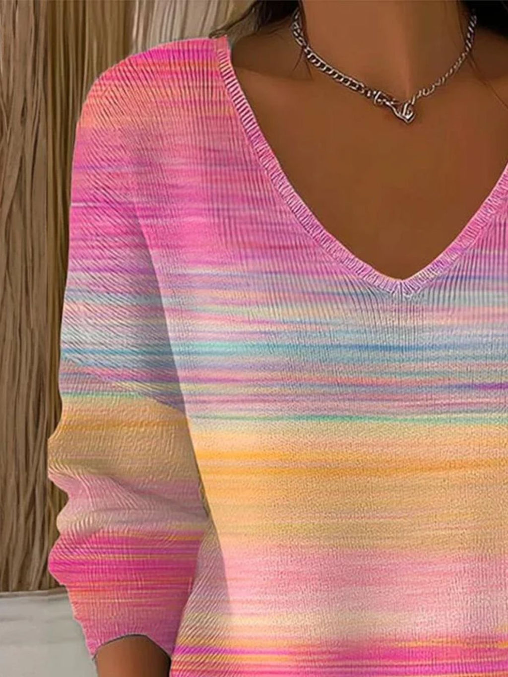 Casual Ombre Cotton Sweater