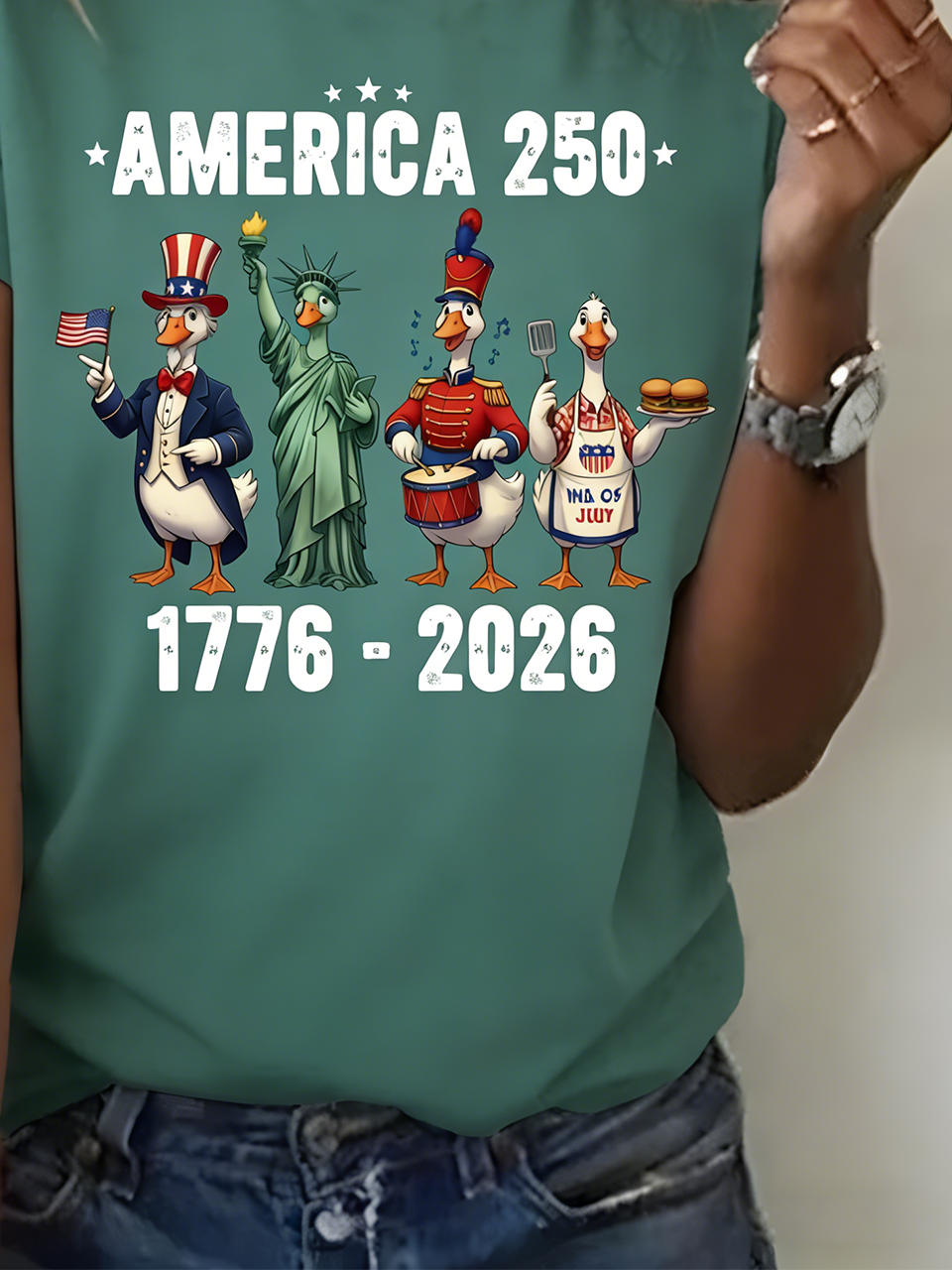 Retro American 250th Anniversary T-shirt, Vintage Independence Day T-shirt