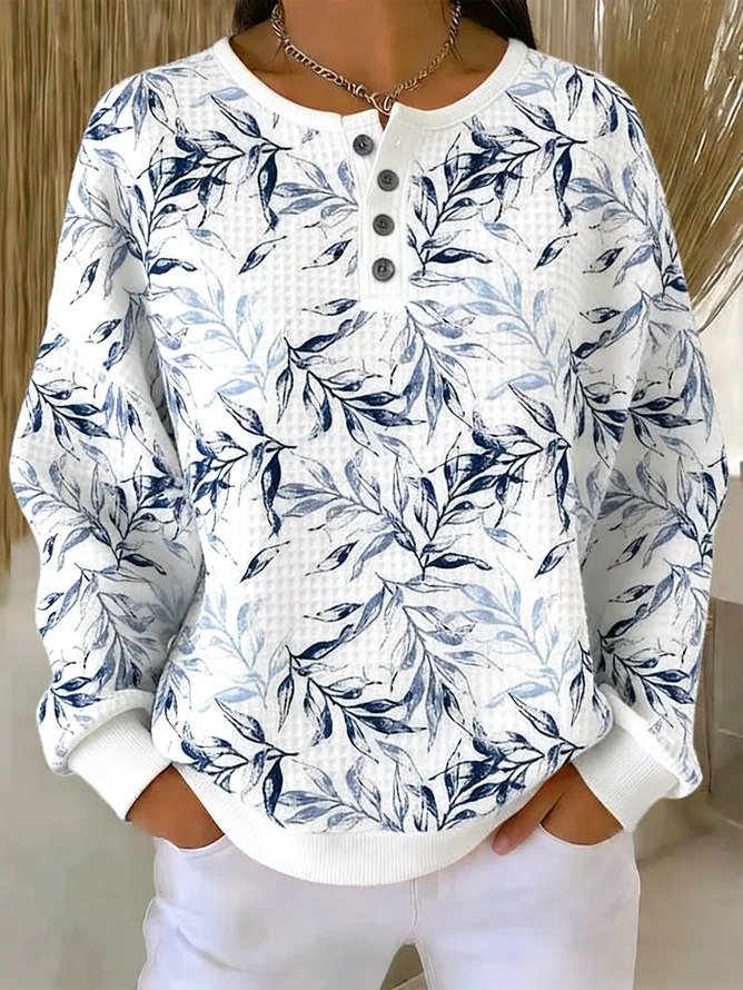 Floral Others Casual Sweatshirt