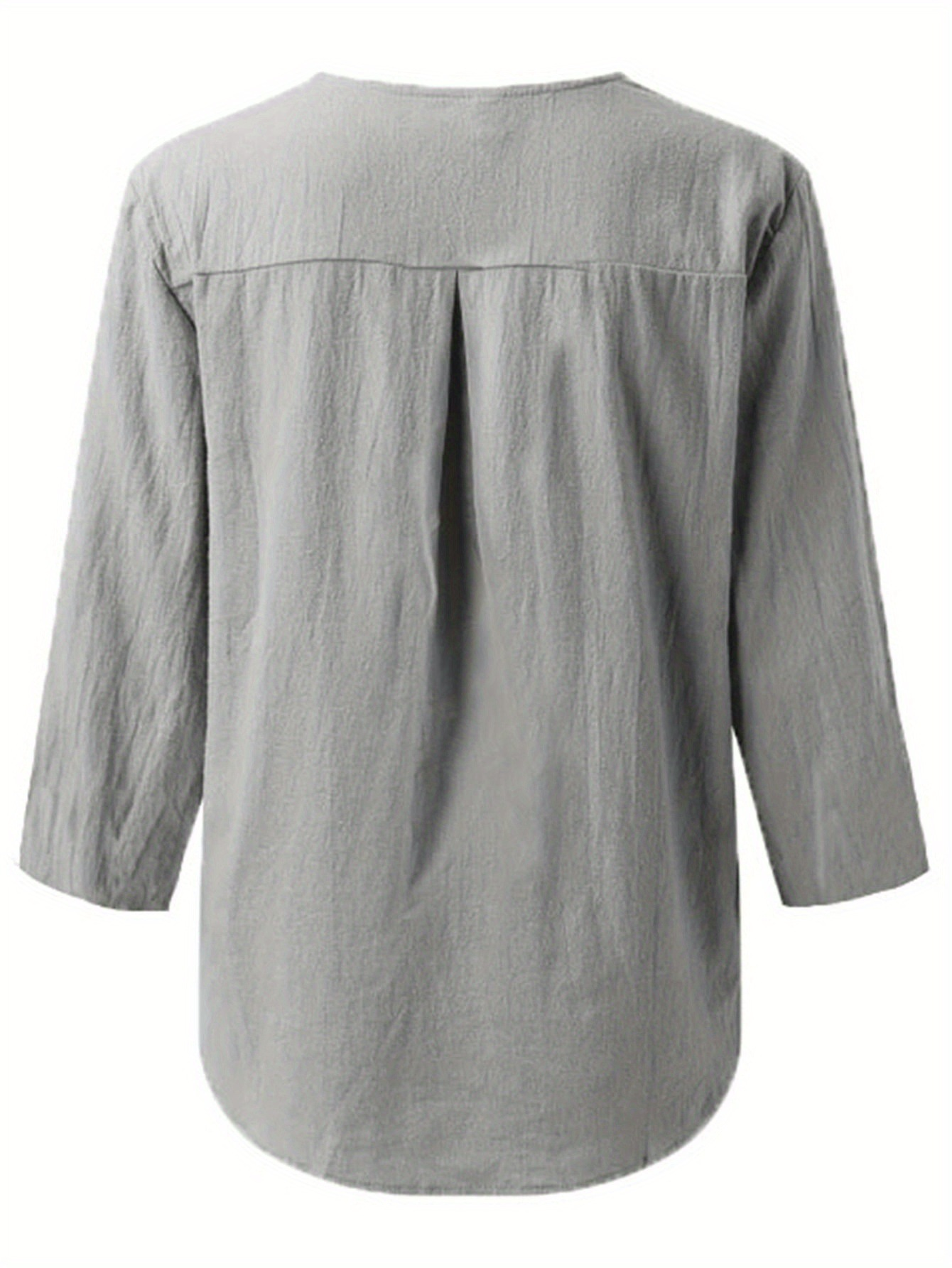 Stylish V Neck Buttons Going Out Casual Shirt