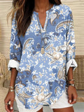 Paisley Others Cotton-Blend Elegant Shirt
