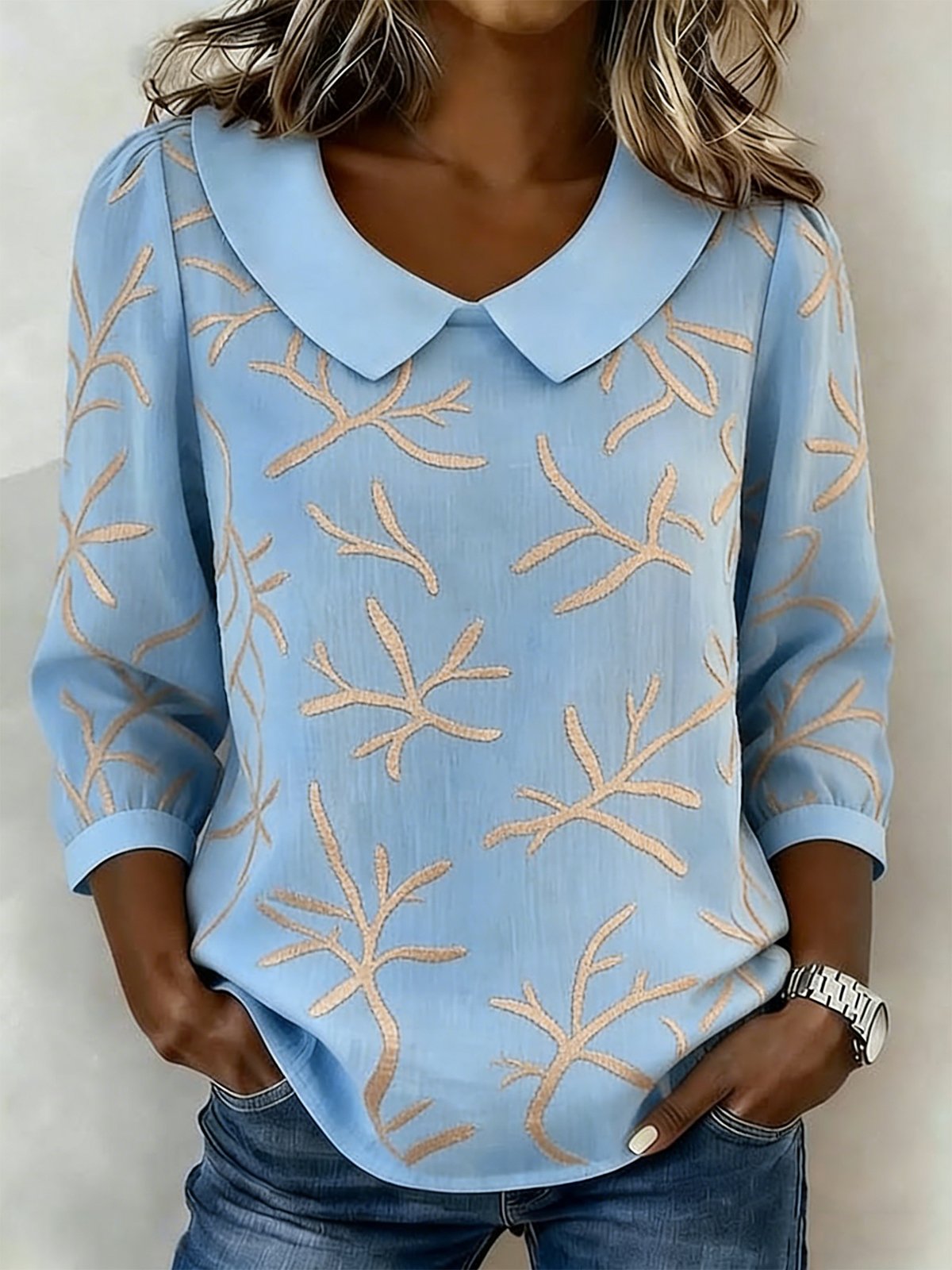 Vintage Cotton And Linen Shawl Collar Shirt