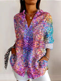 Casual Regular Fit Ombre Cotton Shirt