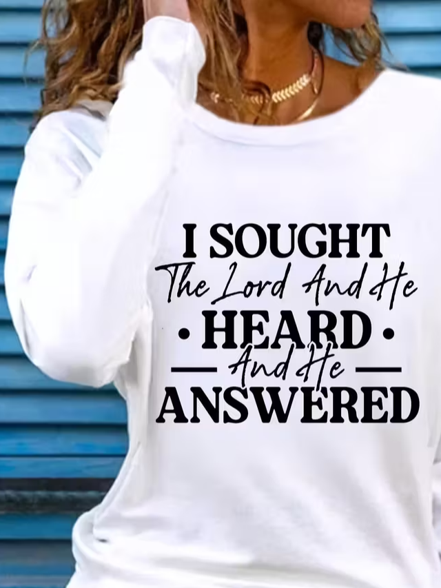 Women's Sough The Lord and He Head and He Anew Crew Neck Long Sleeve T-Shirt